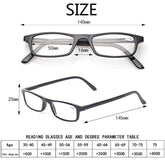 KERECSEN 3 Pack Rectangle Reading Glasses Unisex 064 - kerecsen